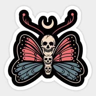 Butterfly and skull Sticker